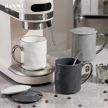 半物生活陶瓷杯高颜值马克杯对杯情侣杯子咖啡杯女士办公室水杯一对礼物杯