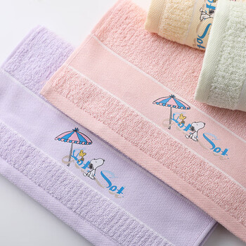 金号史努比联名 A类毛巾纯棉100%洗脸儿童毛巾女士小毛巾6条装 金号史努比联名 A类毛巾纯棉100%洗脸儿童毛巾女士小毛巾6条装