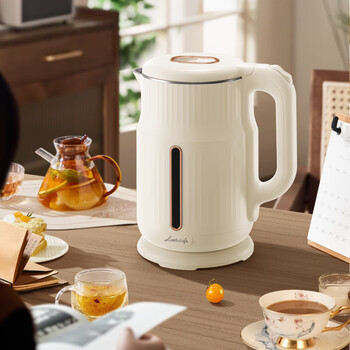 小画仙电水壶 双层防烫热水壶1.8L大容量家用烧水壶 304不锈钢电热水壶自动断电LDSH-1803