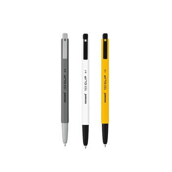 慕那美（monami）进口bic六角刷题圆珠笔1.0mm按动中油笔签字笔复古原子笔书写顺滑01069 黑蓝红3支装