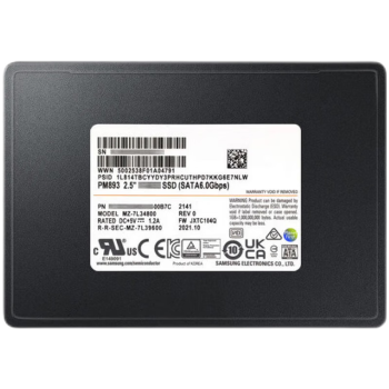 三星（SAMSUNG）企业级SSD固态硬盘 SATA3.0接口 PM893 7.68T