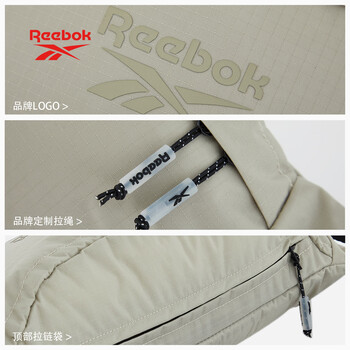 锐步多功能斜挎包女 大容量胸包男 运动户外机车骑行腰包 黑色 L码