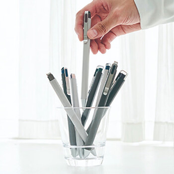 日本樱花 六色の黑按动中性笔 0.4mm 森林黑 10支整盒 Ballsign iD 商务办公会议笔