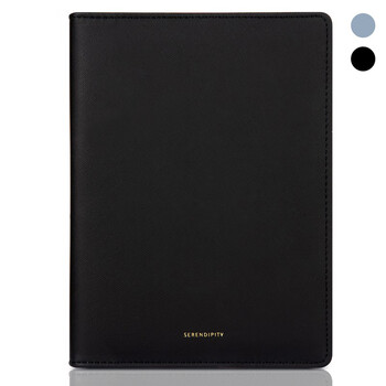 得力（deli）(deli)25K100张活页笔记本子文具 莫兰迪色系商务记事本皮面本办公用品210mm*145mm 黑色22287