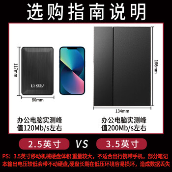 科硕(KESU)4TB 移动硬盘 3.5英寸 桌面存储高速 Type-C3.2 大容量机械硬盘外接存储办公 家庭存储 科硕(KESU)4TB 移动硬盘 3.5英寸 桌面存储高速 Type-C3.2 大容量机械硬盘外接存储办公 家庭存储