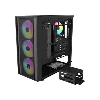 酷冷至尊（CoolerMaster）Box600 Mesh 黑 ATX电脑中塔背插机箱 支持背插主板/冲孔前面板/钢玻侧板/双360水冷位