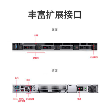 戴尔（DELL）R250机架式服务器文件共享存储R240升级款 E2378G八核32G/2*2T/H330/导轨