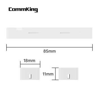 通信汪（CommKing）皮线光缆保护盒方形 固定热缩管保护壳光纤皮线尾纤熔接保护套 方形/10个 CKFPB-2T
