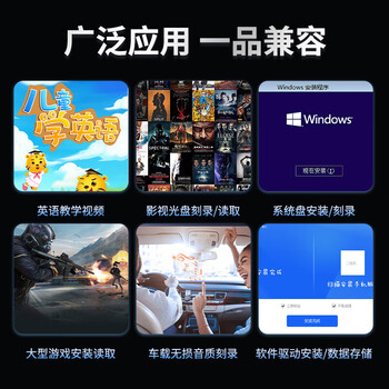 联想（Lenovo）8倍速USB外置光驱刻录机 DVD光驱外置 移动光驱 笔记本电脑台式机便携外接光驱GP70 Pro
