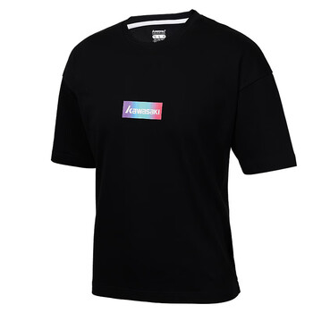 川崎（KAWASAKI）羽毛球服男女款上衣透气运动短袖T恤中性款K3037 白色 L