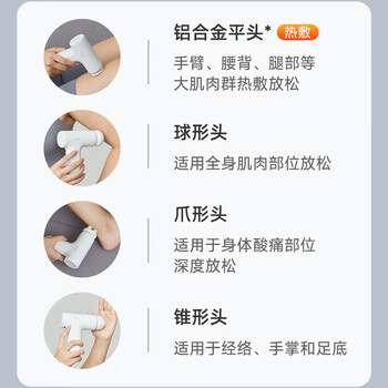 每物热敷专业级筋膜枪 肌肉深层按摩器肌模枪迷你深层按摩仪颈膜枪mini3S 运动健身推荐