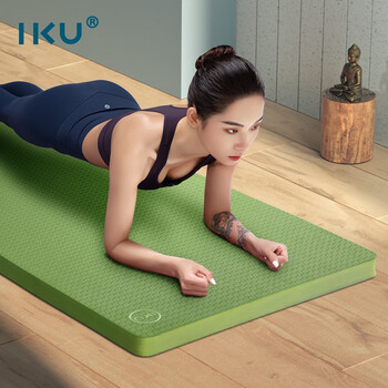IKU瑜伽减震垫隔音加长加厚防滑专业运动垫男健身跑步垫子61*15绿色 IKU瑜伽减震垫隔音加长加厚防滑专业运动垫男健身跑步垫子61*15绿色