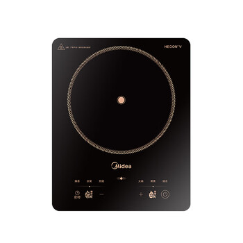 美的（Midea）电磁炉2200W350mm大面板9档火力调节特色文武火汉森高强面板MC-22XA12【ZMD安心系列】