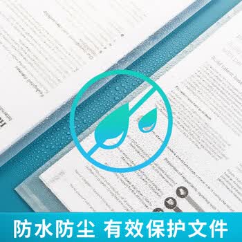 晨光A4按扣学生桌面透明文件袋10个装 试卷收纳文件套 学科分类 塑料防水档案袋ADM945G2