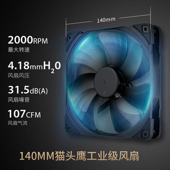 华硕ProArt 创艺国度 PA420 水冷散热器 系统监控灯条/加大方形铜底/14cm猫头鹰工业扇/黑神话装机