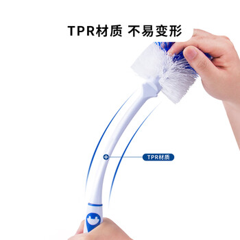 世家长柄软毛马桶刷 清洁厕所刷卫生间刷子壁挂式 加大刷头