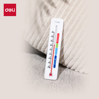得力(deli)温度计室内玻璃壁挂立式大棚养殖温度检测计 LE556管家用高精度婴儿房