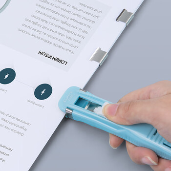 齐心50只推夹器夹纸器补充夹子 文件试卷票据无痕文件夹备用夹子 50只/盒 B3396