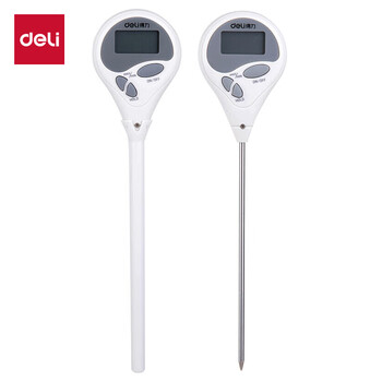 得力(deli)探针式温度计 厨房食品温度计油温计婴儿奶温计水温计电子温度计老人儿童礼物生日礼品 白色8807 得力(deli)探针式温度计 厨房食品温度计油温计婴儿奶温计水温计电子温度计老人儿童礼物生日礼品 白色8807