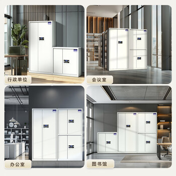 中伟（ZHONGWEI）电子保密柜文件柜铁皮柜密码柜钢制防盗柜智能指纹锁通门带抽