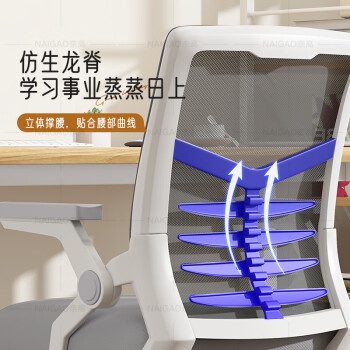 奈高电脑办公椅子学生宿舍学习椅升降职员椅家用人体工学座椅-R17
