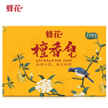 蜂花 故宫文创-蜂花檀香皂 木质香氛香闻十里誉亘四宫 105g*3块/组