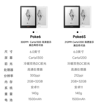 BOOX文石电纸书Poke6 6英寸墨水屏电子书阅读器电子纸 小屏阅读器便携看书读书学习平板电脑办公 黑色 BOOX文石电纸书Poke6 6英寸墨水屏电子书阅读器电子纸 小屏阅读器便携看书读书学习平板电脑办公 黑色