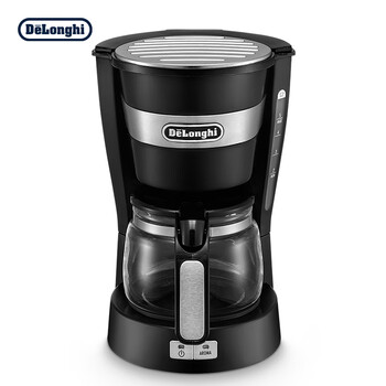 德龙（Delonghi）咖啡机美式滴漏咖啡壶650ml大容量防滴漏可调浓度美式滴滤ICM14011.BK 礼物