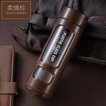 勋狸粑玻璃保温杯双层隔热防摔隔热玻璃水杯保温杯大容量男士茶水分离