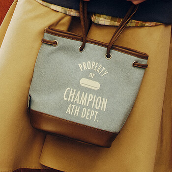 Champion冠军24冬季新款单肩包男女休闲情侣水桶包通勤潮流手提包