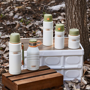 THERMOS焖烧杯520ml保温汤壶316钢保温饭盒桶宽口水杯带勺TSK2-520S BK