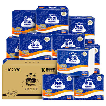 洁云卫生纸 加韧方包250张 (2层)*18包整箱 抽纸平板纸厕纸刀切纸巾