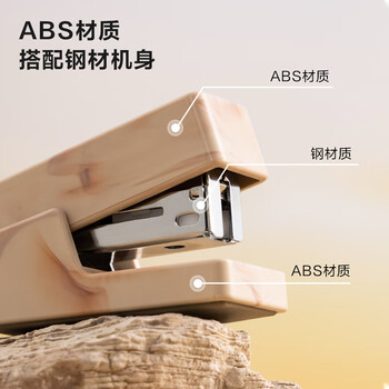 得力迷你订书机小号学生专用 办公订书机轻巧便携手握式订书机装订器小型赠830枚钉 绿NS083C