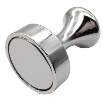 欧利文强力磁铁圆形磁钉教学办公吸铁石强磁铁图钉办公书画磁吸磁钉教学白板磁扣12*16mm 银色3个装