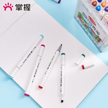 掌握双头酒精马克笔24色速干学生手绘三角杆油性水彩笔动漫绘画涂鸦笔水彩笔毕业礼物画画笔