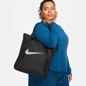 耐克NIKE男女单肩包 运动托特包拎包手提包休闲包DR7217-010黑 均码