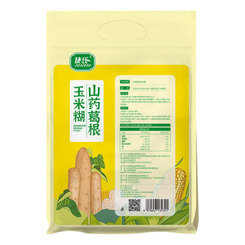 捷氏低脂肪高钙山药葛根粉玉米羹600g无蔗糖玉米糊粗粮暖胃早代餐冲饮