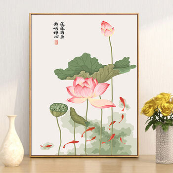 油彩画荷花品牌及商品- 京东