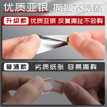 Touch Fish 亚银标签贴防水防油不干胶贴纸手写撕不烂姓名贴食品药品留样标签家居收纳标记贴 大号10张160枚