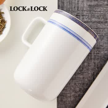 乐扣乐扣（LOCK&LOCK）荣耀杯通透茶杯办公室水杯陶瓷无盖喝水杯男士商务水杯 YSH110004