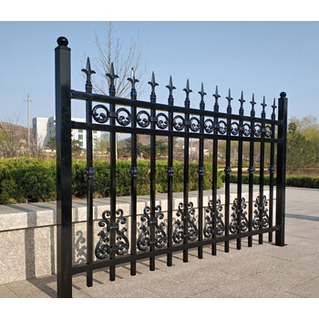 别墅庭院栏杆围墙院墙围栏栅栏户外镀锌管护栏 黑色 1米高
