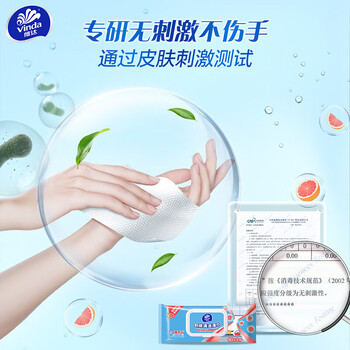 维达（Vinda） 厨房清洁湿巾 48片装*4包 家用抽取式加厚不易破 去油污 VW4002