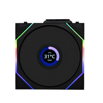 LIANLI联力积木风扇四代LCD无线版 TL120 Wireless 正叶 单支 黑色/需搭配控制器