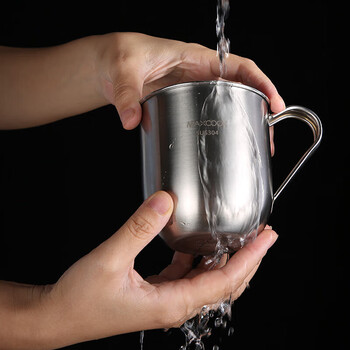 美厨(maxcook)304不锈钢水杯 儿童杯子喝水杯带盖口杯学生300ml带手柄 MCB067 美厨(maxcook)304不锈钢水杯 儿童杯子喝水杯带盖口杯学生300ml带手柄 MCB067