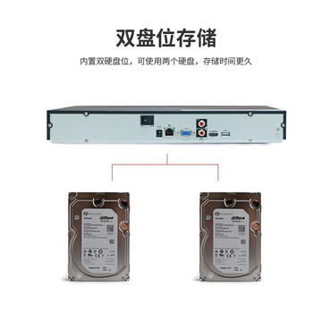 dahua大华监控录像机 8路2盘位监控硬盘录像机 高清监控主机NVR  H.265编码  DH-NVR4208-HDS3/I 无硬盘