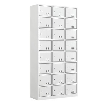 施尔福 更衣柜铁皮柜员工宿舍柜存包柜带锁鞋柜常规款二十四门储物柜