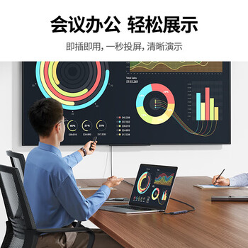 绿联Type-C扩展坞USB-C转HDMI\/VGA转换器雷电3拓展分线器适用华为苹果MacBook 5合1【HDMI】50209