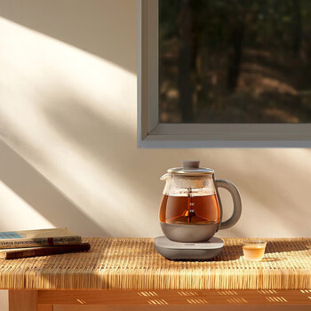 小熊煮茶器 养生壶电热水壶蒸茶器喷淋式不锈钢烧水壶0.8升ZCQ-A08H2