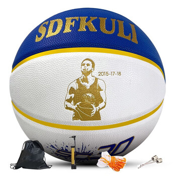 斯蒂芬球迷库里篮球签联名勇士队30纪念刻字7号学生室外软皮pu耐磨七