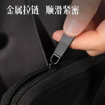 得力（deli）加厚竖式立体办公手提袋/会议包/事务包/文件包/便携商务拉链袋电脑公文包男 黑色